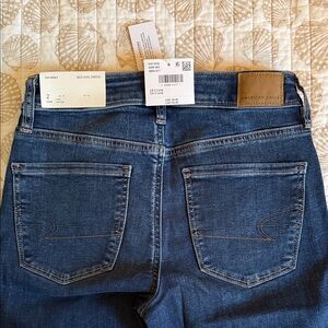 American Eagle Outfitters Women's Dark Blue Skinny Jeans